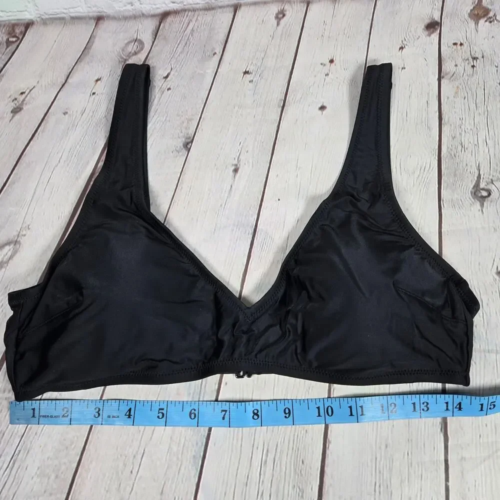 Aerie‎ Scoop Bikini Top Black XL NWT